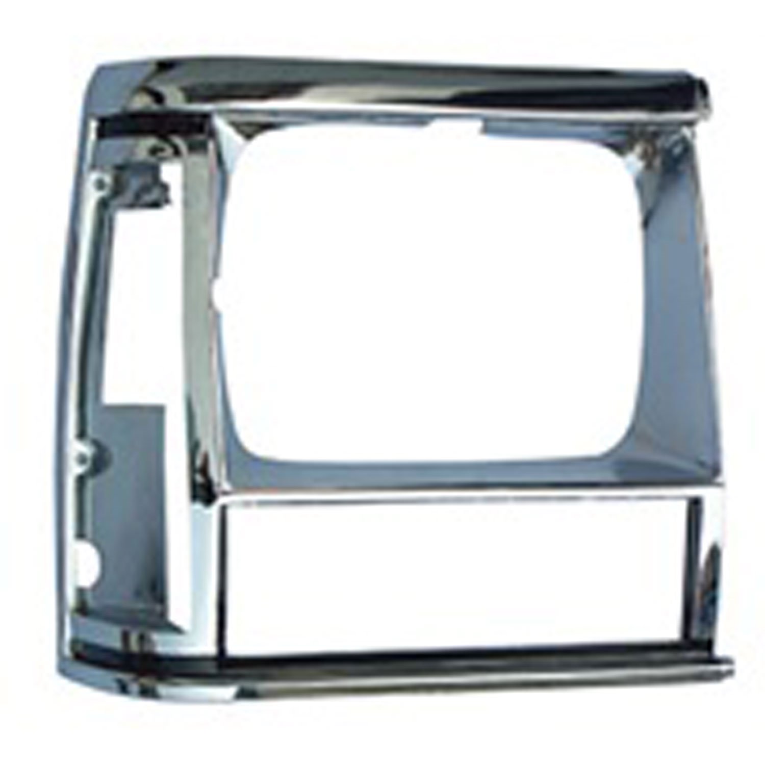 This chrome headlight bezel from Omix-ADA fits the right side on 84-90 Jeep Cherokee XJ.