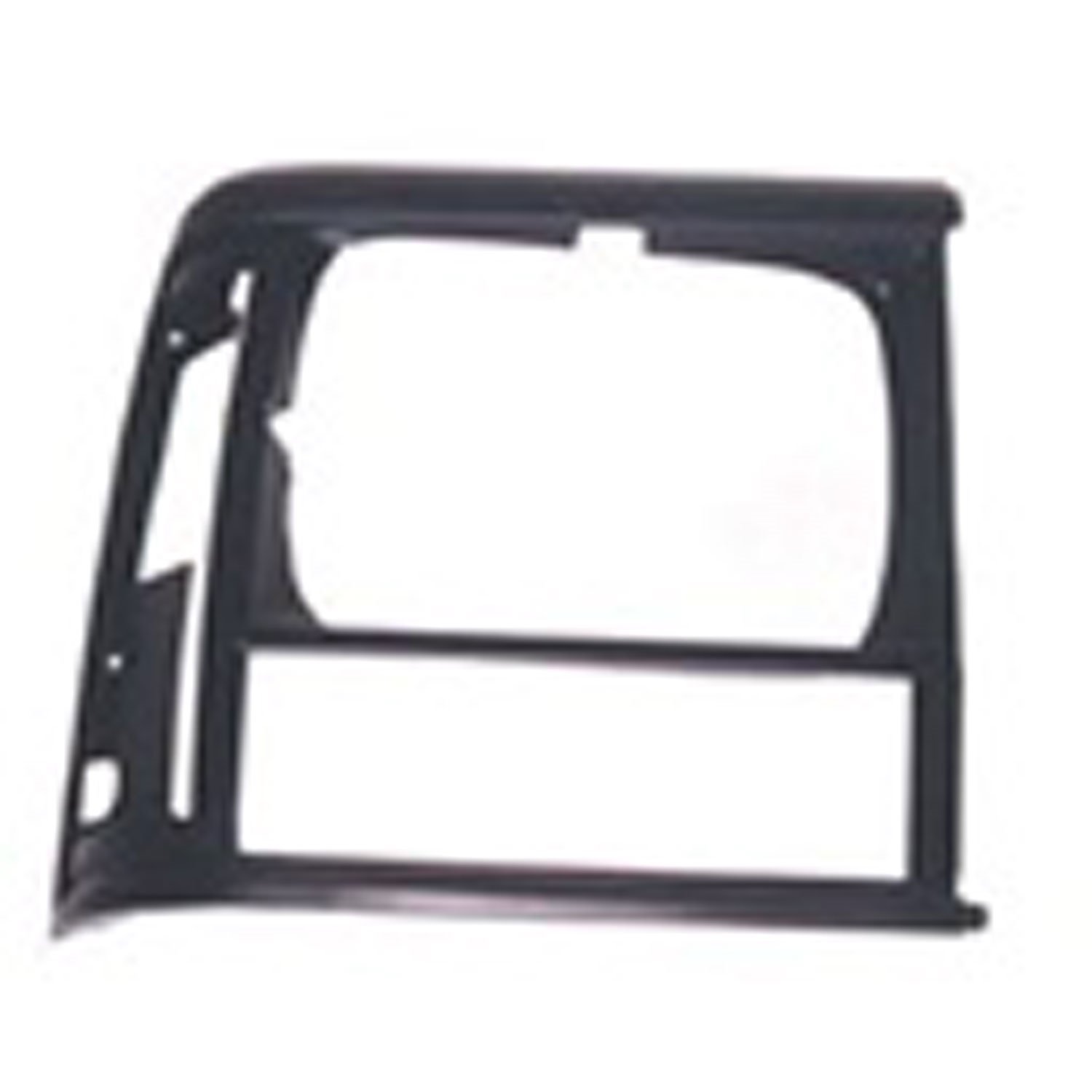This black headlight bezel from Omix-ADA fits the left side on 91-96 Jeep Cherokee XJ.