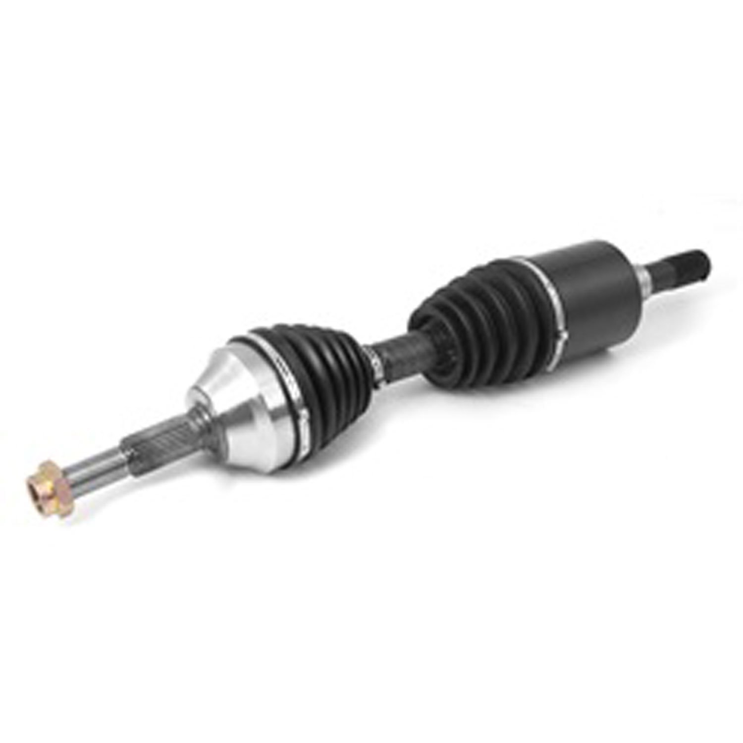 This front axle shaft assembly from Omix-ADA fits the left side on 02-06 Jeep Libertys with Dana 30 front axle.