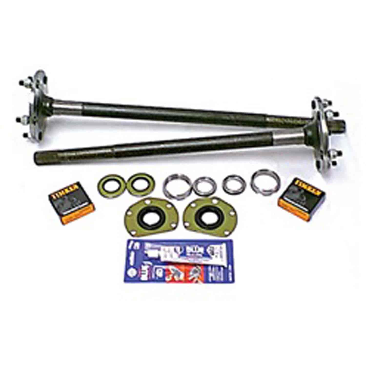One Piece Axle Conversion Kit AMC20 Wide Track Includes Axles Bearings Retainers Spacers Inner and O