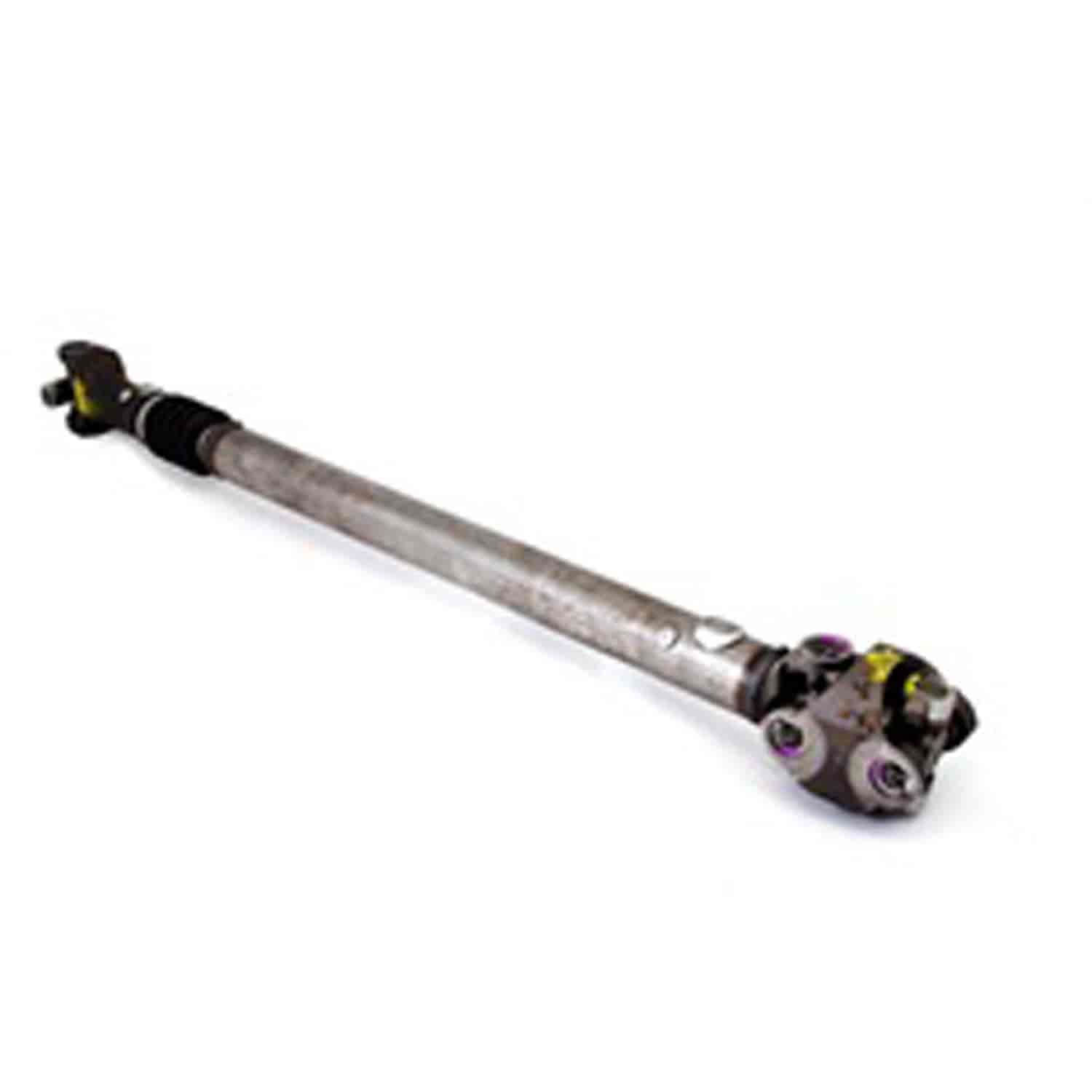 Stock replacement front driveshaft from Omix-ADA, Fits 03-05 Jeep Wrangler TJ with a 2.4 liter 4