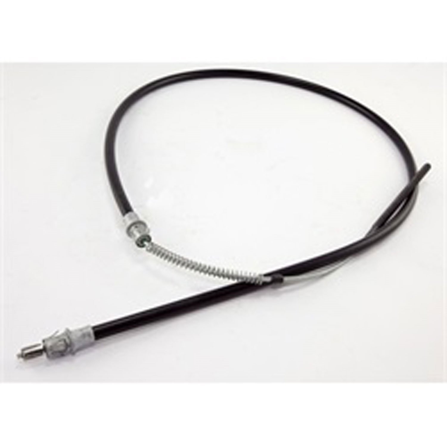 This front parking brake cable from Omix-ADA connects the parking brake pedal to the equalizer on 1987-1990 Jeep Wranglers.