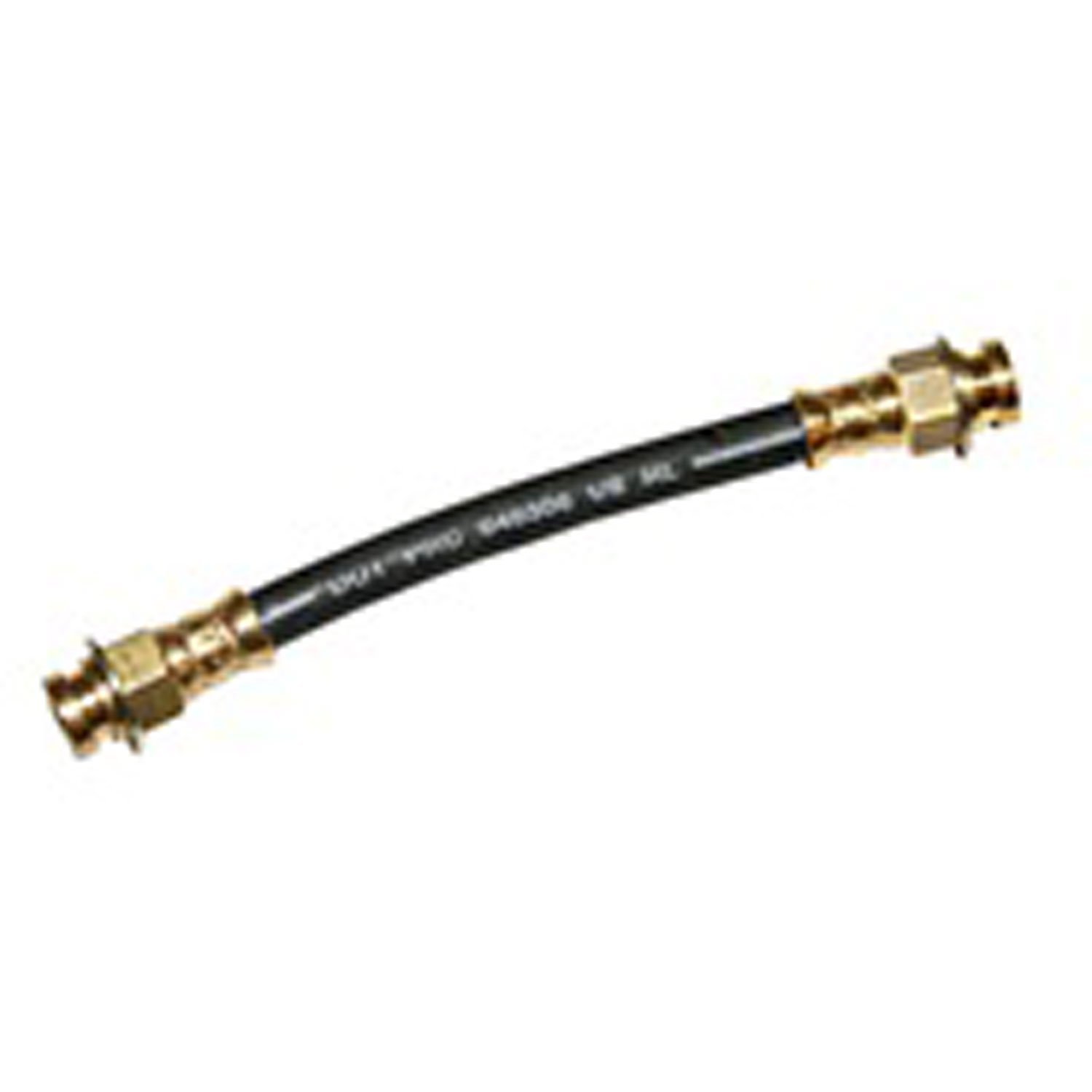 This flexible 7 inch front brake hose from Omix-ADA fits 41-45 Willys MB/Ford GPW and 46-66 Willys models.