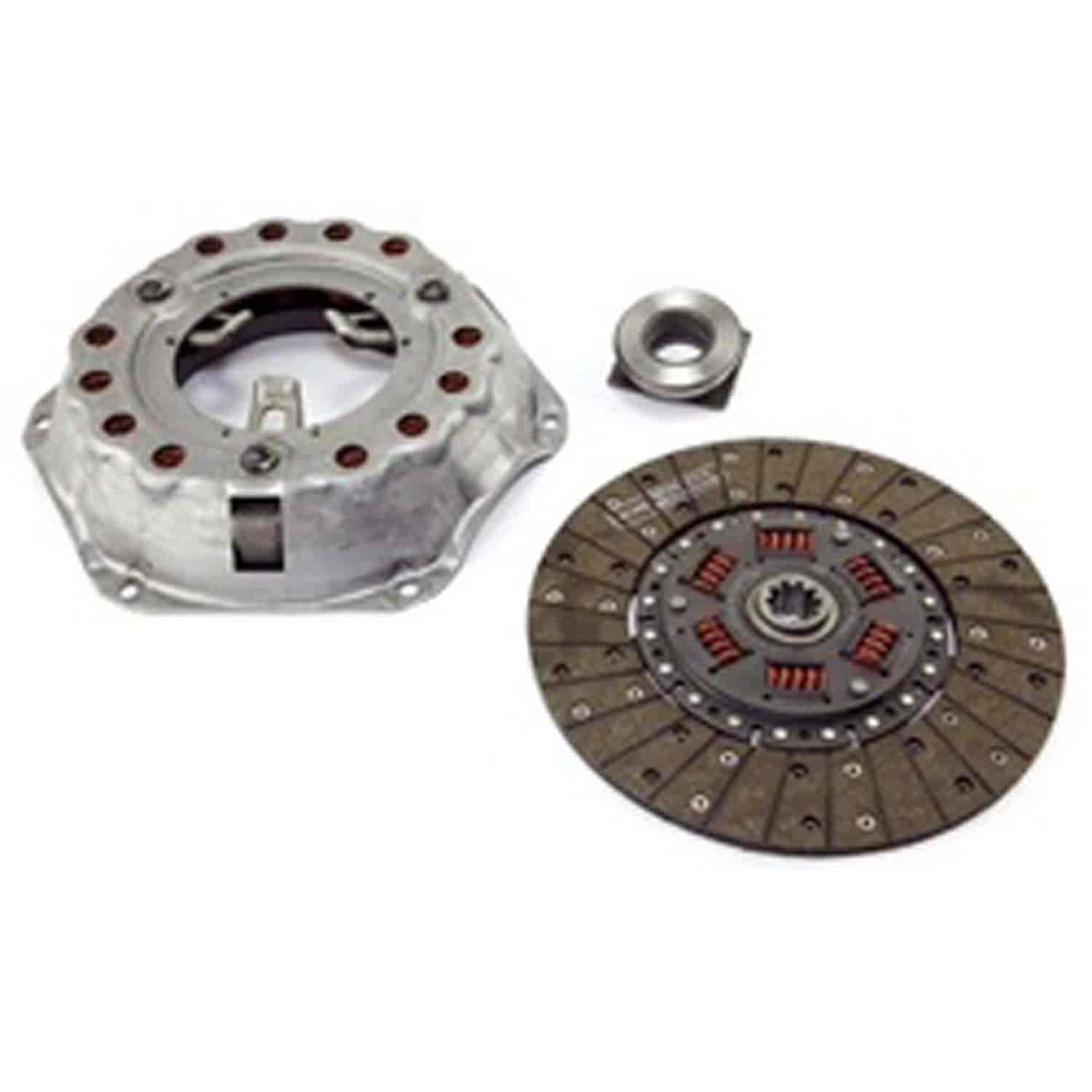 10.5 inch replacement clutch kit for 76-79 Jeep CJ-5/CJ-7s 6-cylinder or 8-cylinder engine. Includes