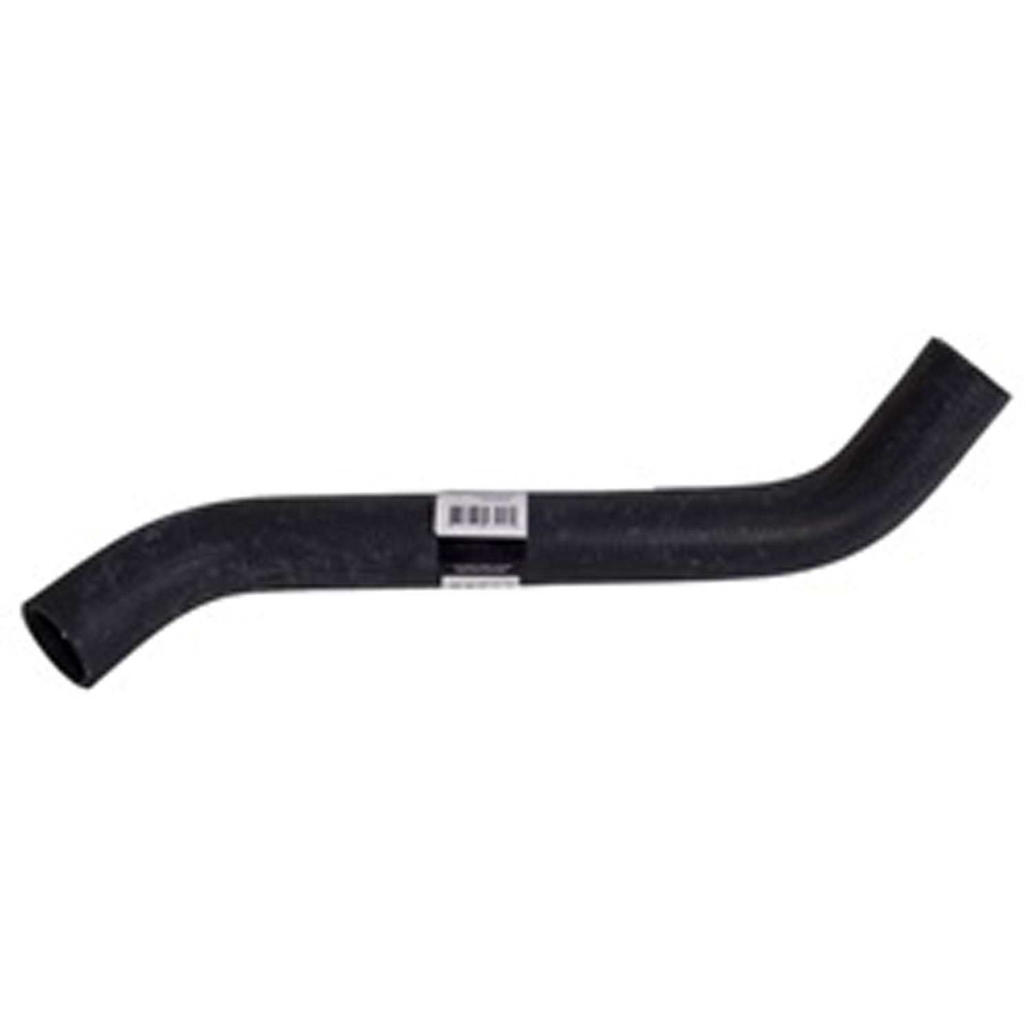 This upper radiator hose from Omix-ADA fits the 3.8L engine in 07-11 Jeep Wrangler.