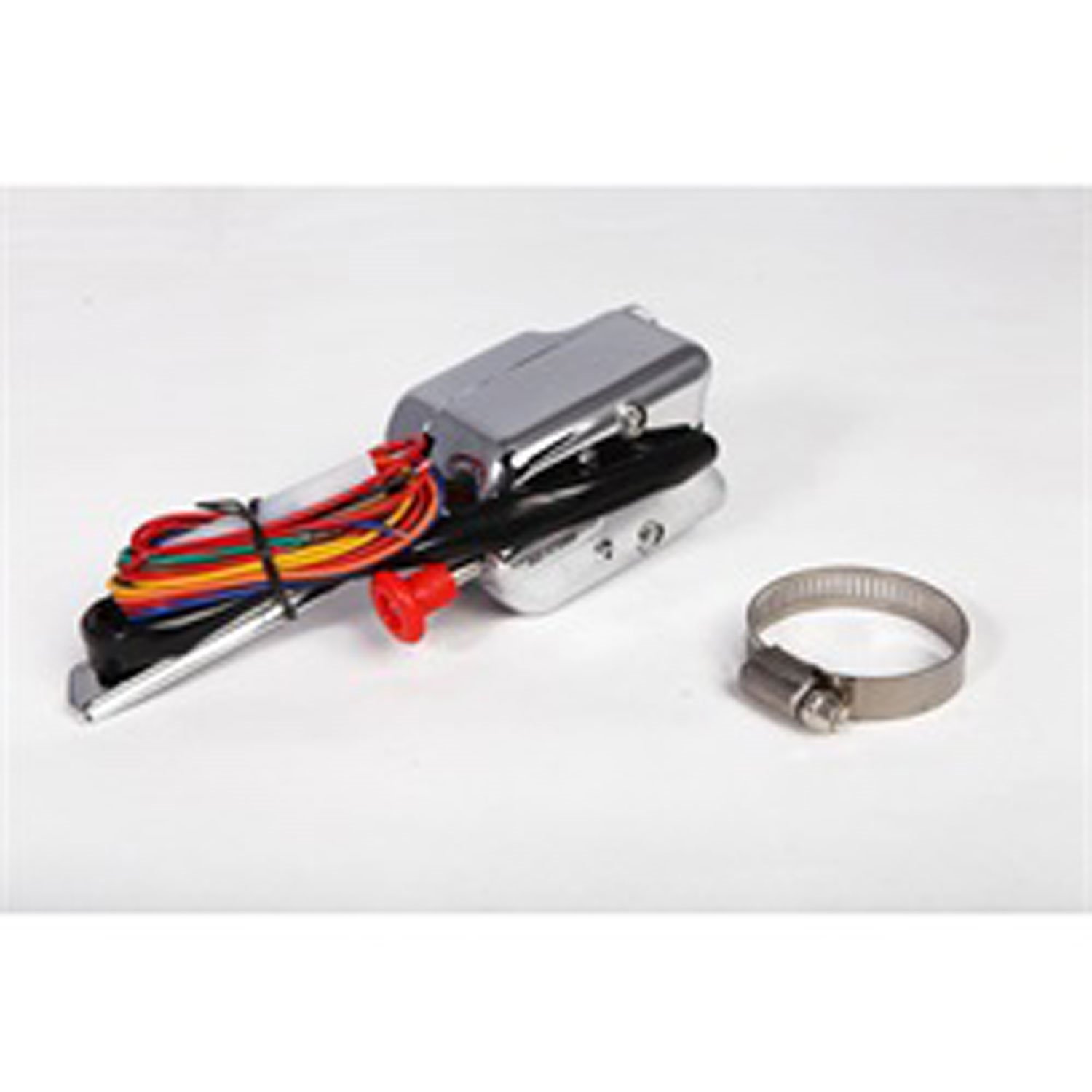 Chrome replacement turn signal switch kit from Omix-ADA includes wiring harness and built-i