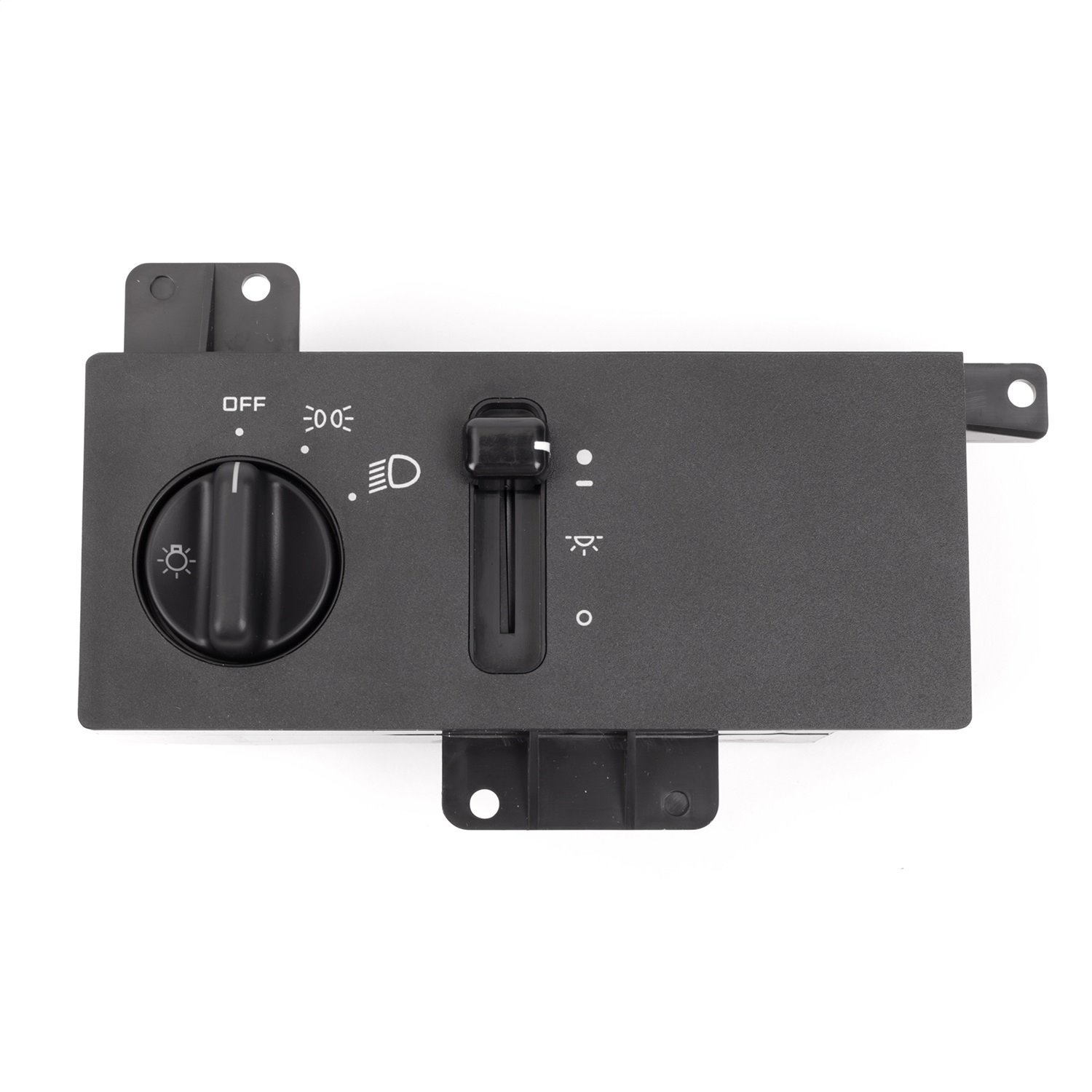 This headlight switch from Omix-ADA fits 96-98 Jeep Grand Cherokees without fog lights and without automatic headlights.