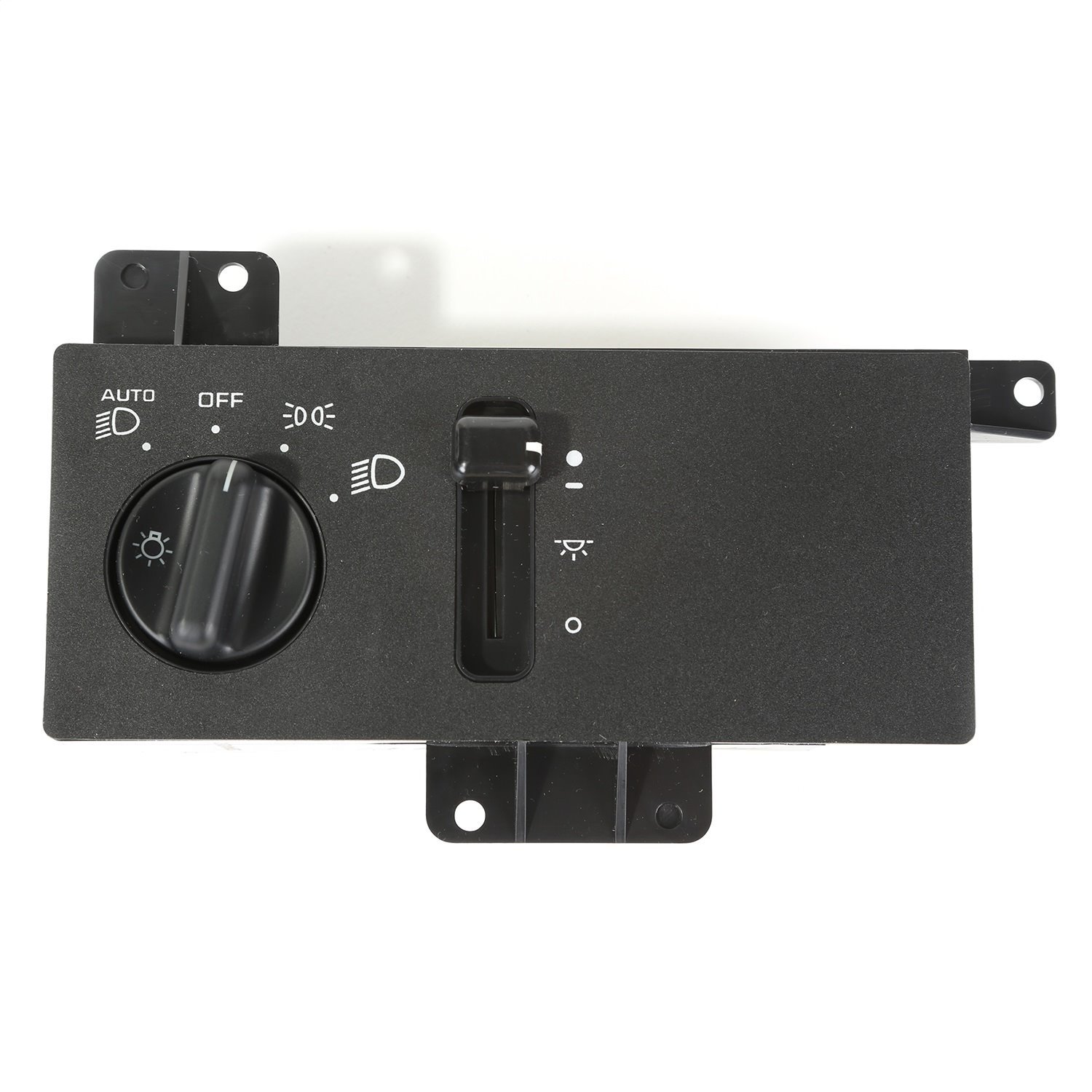 This headlight switch from Omix-ADA fits 96-98 Jeep Grand Cherokees without fog lights but with automatic headlights.