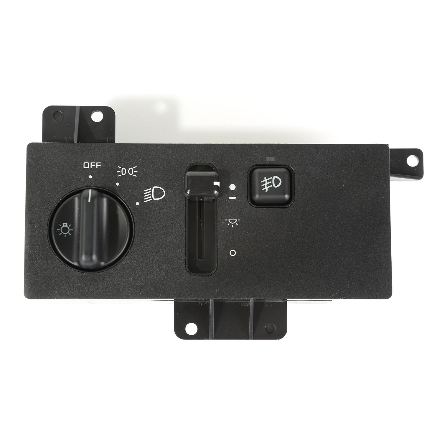 This headlight switch from Omix-ADA fits 96-98 Jeep Grand Cherokees with fog lights but without automatic headlights.