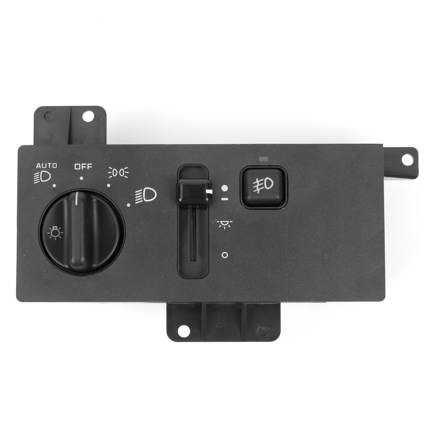 This headlight switch from Omix-ADA fits 96-98 Jeep Grand Cherokees with fog lights and automatic headlights.