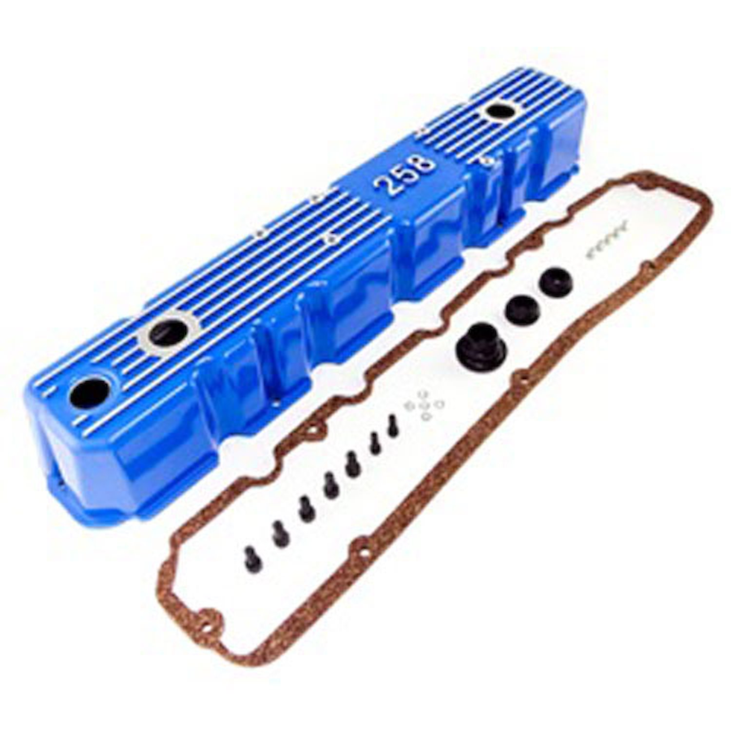 Aluminum Valve Cover for Select 1972-1989 AMC Car and Jeep Models w/258 Engine [Blue]