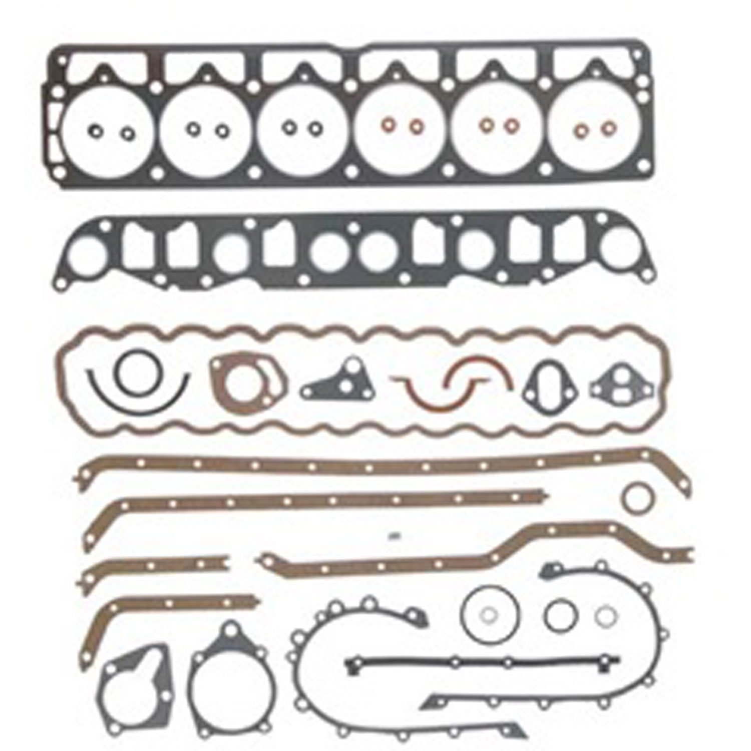 This full engine gasket set from Omix-ADA fits the 4.0L engine used in 1987-1990 Jeep Cherokees.
