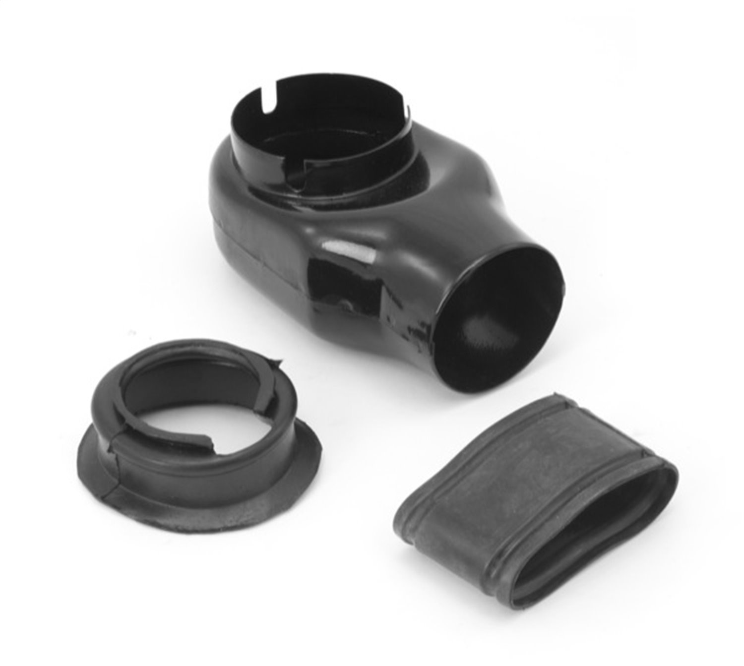 This air cleaner horn kit from Omix-ADA fits 41-45 Willys MBs 46-49 CJ2A 49-53 CJ3A and 50-52 M38s w