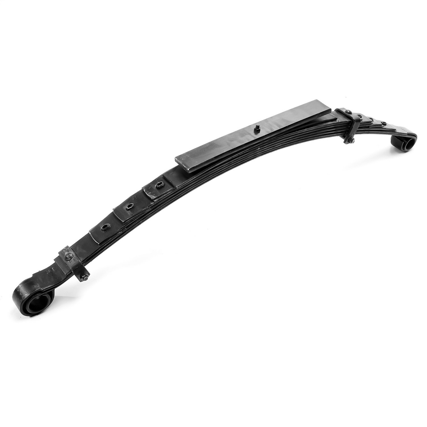 Stock replacement 8 leaf front spring from Omix-ADA, Fits 76-86 Jeep CJ7 and 81-86 CJ8 Left or right side.