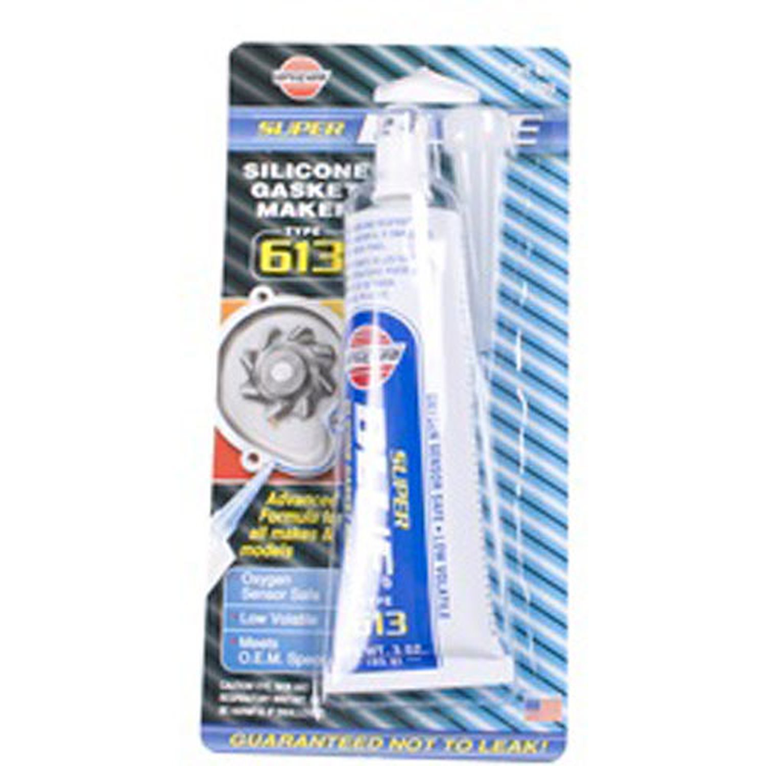 This 3 ounce tube of RTV silicone gasket sealer from Omix-ADA is used between metal surfaces to prevent leaks.