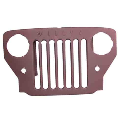 This Mopar licensed reproduction grille from Omix-ADA has the Willys script. Fits 53-64 Willys CJ3B.