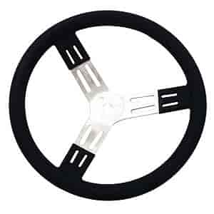 15" Aluminum Steering Wheel Black