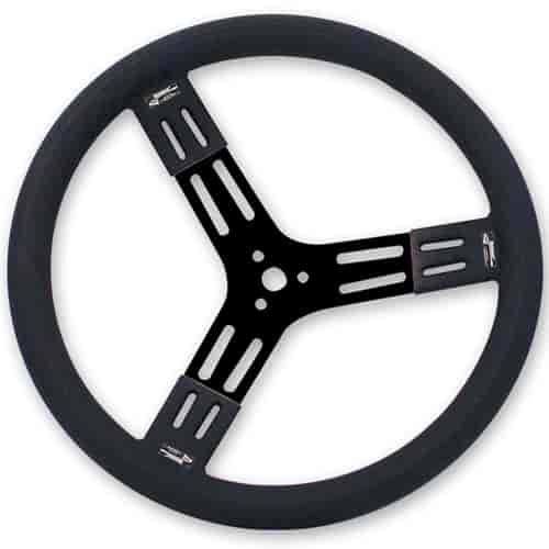 15" Aluminum Steering Wheel Black
