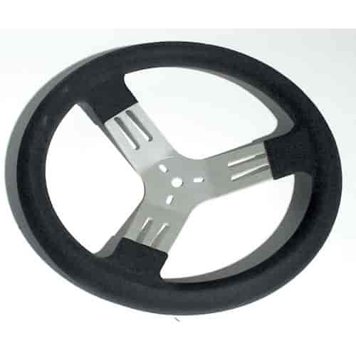 13" Aluminum Karting Steering Wheel Natural Aluminum Spokes