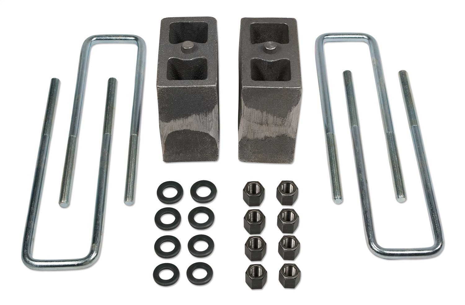 Axle Lift Blocks Kit 5.5 in. H x 3 in. W x 5.5 in. L Tapered w/o Contact Ovrld Incl. U-Bolts Repl Fact Blks On Veh Equipd w/Them