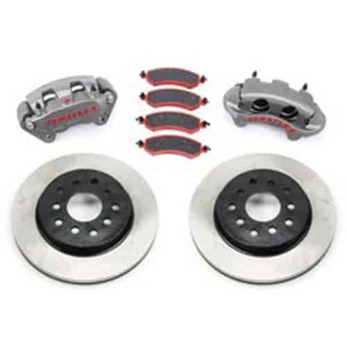 Brake Upgrade Kit; Front; Incl. 56 mm Dual Piston Caliper; 13.3 in. Slotted Rotor; Mill-balanced Ven