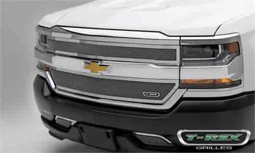 Chevrolet Silverado 1500 Upper Class Series Main Grille Overlay W/ Small Mesh Polished Stainless Ste