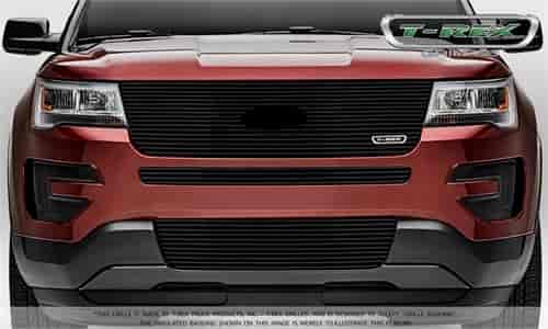 Ford Explorer Laser Billet Grille Black. Accepts Factory Logo