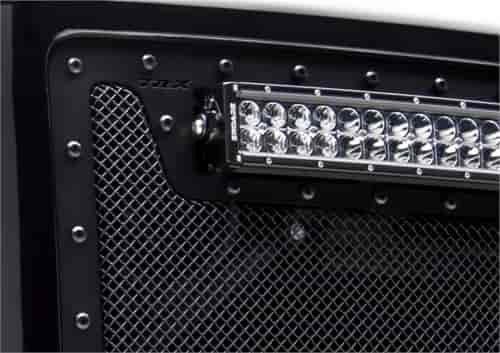 Torch Series LED Light Grille 4 - 6 LED Bar Formed Mesh Grille Main Replacement 2 Pc s Black Powderc