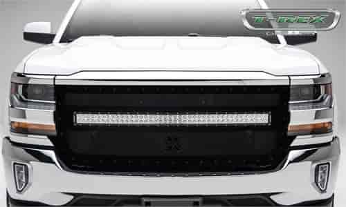 Chevrolet Silverado 1500 Stealth Metal Torch Series 1 40 Led Light Bar Middle Main Grille Blacked Ou
