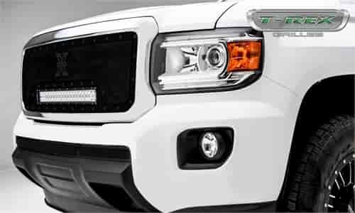 GMC Canyon Torch Series LED Light Grille 1 - 20 LED Bar Formed Mesh Grille Main Insert 1 Pc Black Po