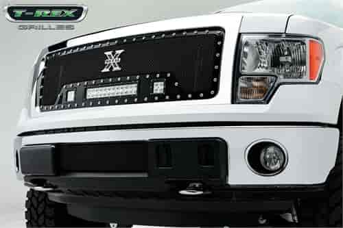 Ford F150 Platinum with Forward Camera TORCH Series LED Light Grille 1 - 30 LED Bar Formed Mesh Main