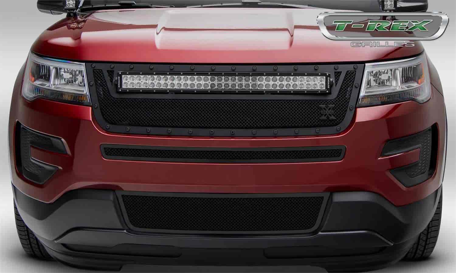 Ford Explorer TORCH Series LED Light Grille 1 - 30 Curved LED Bar Formed Mesh Grille Main Replacemen