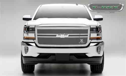 Chevrolet Silverado 1500 X-Metal Series Main Grille 2-Bar Replacement W/ Small Mesh Polished Stainle