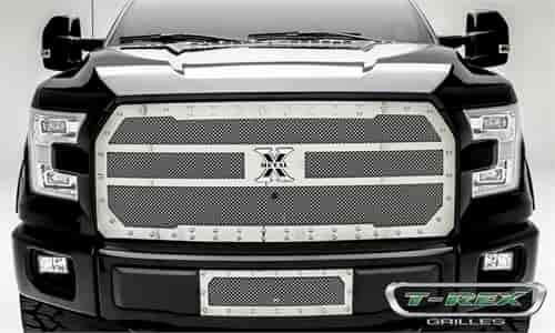 Ford F150 Platinum with Forward Camera X-Metal Formed Mesh Main Replacement 1 Pc Polished Stainless