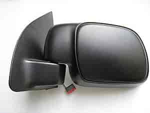 LH DOOR MIRROR PWR NON-HTD TEXT BLK FLDG W/O TOW SUPER DUTY 08-10