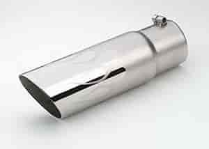Stainless Steel Slash Cut Exhaust Tip Flame Design