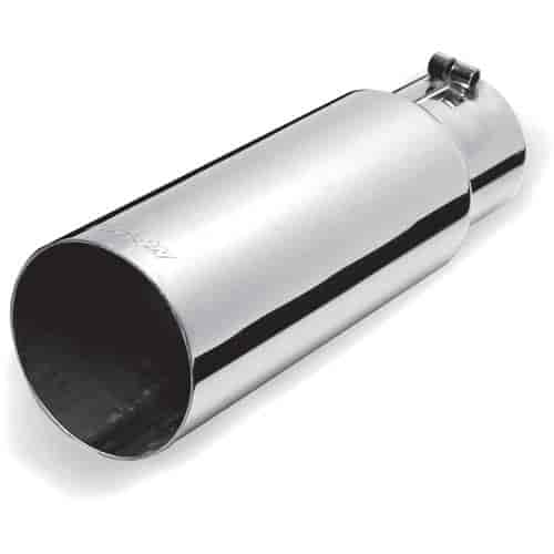 Stainless Steel Straight Cut Exhaust Tip Inlet: 2.75"