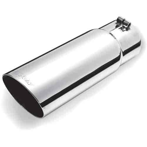 Stainless Steel Slash Cut Exhaust Tip Inlet: 2.5"