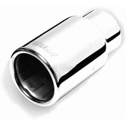 Stainless Steel Rolled Edge Exhaust Tip Inlet: 2.25"