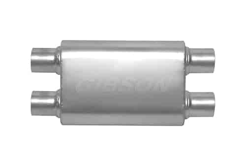BM0111 MWA Dual in/Dual Out Oval Muffler; Stainless