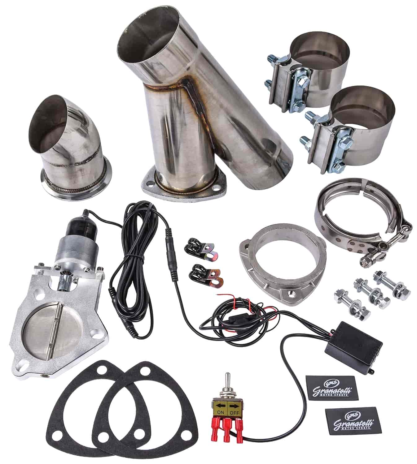 Electronic Stainless Steel Exhaust Cutout System for 3 1/2 in. Single Exhaust (Slip-Fit)