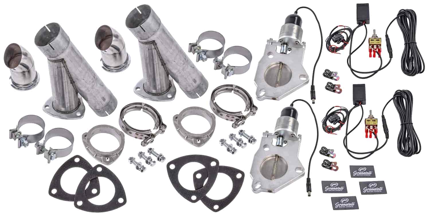Electronic Aluminized Mild Steel Exhaust Cutout System for 2 1/2 in. Dual Exhaust (Slip-Fit)