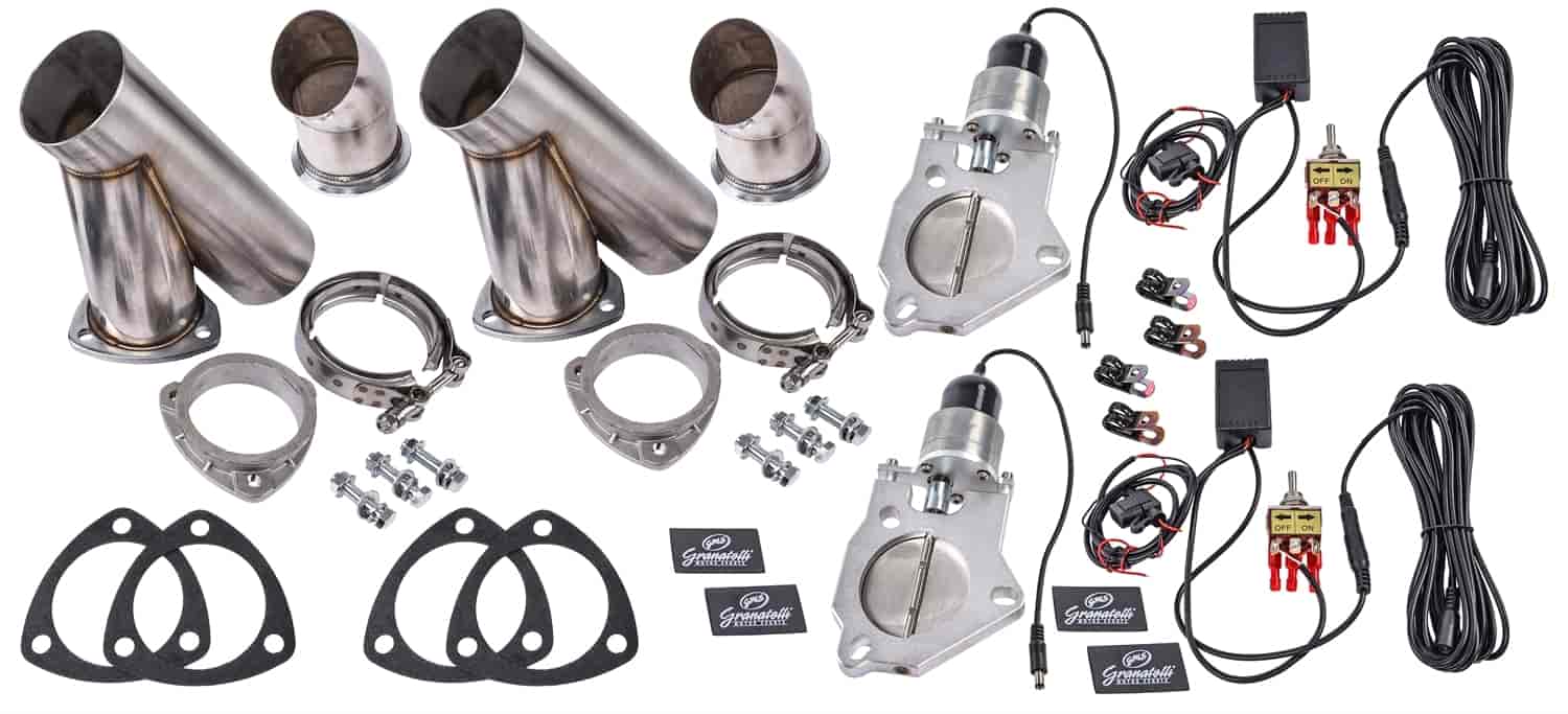 Electronic Stainless Steel Exhaust Cutout System for 2 1/2 in. Dual Exhaust (Weld-In)