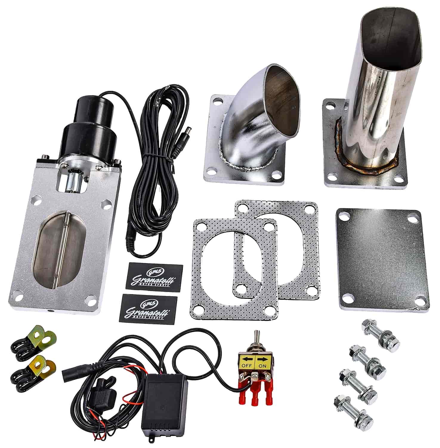 Electronic Stainless Steel Oval Exhaust Cutout System for 3 in. Single Exhaust (Weld-In)