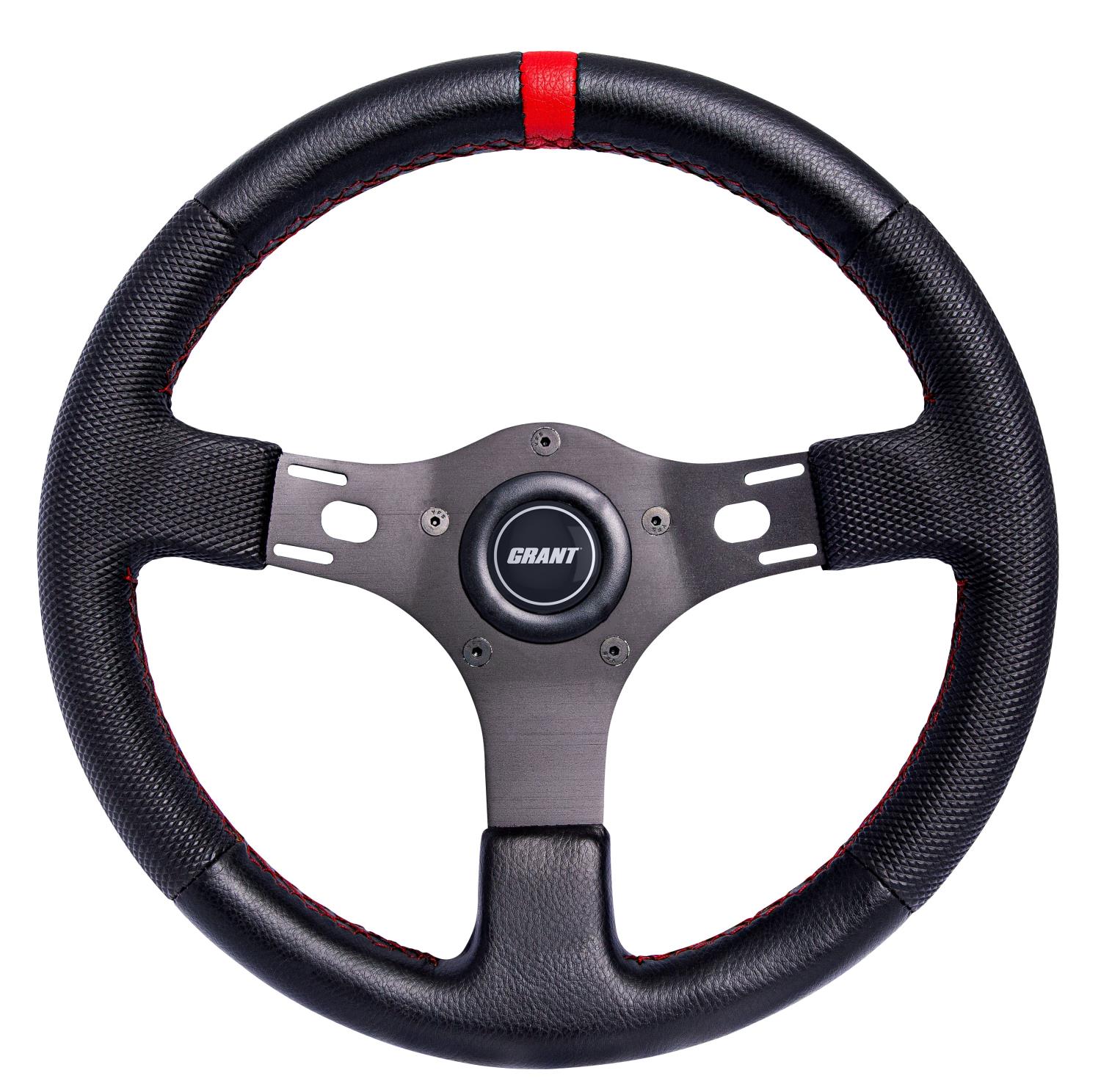 Performance Race 13 in. Diameter Steering Wheel w/Slotted Holes for Controls