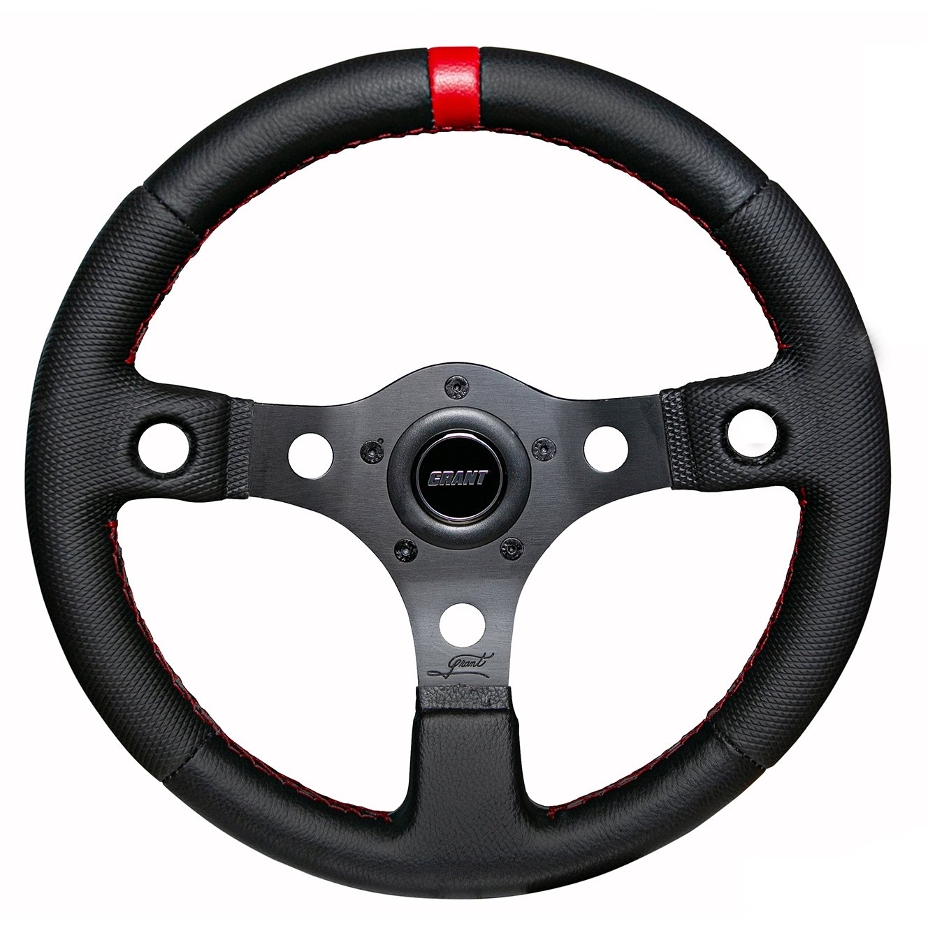 Performance Race Elite 13 in. Diameter Steering Wheel w/Push to Talk Holes