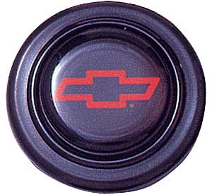 Horn Button Chevy Logo (Black & Red)