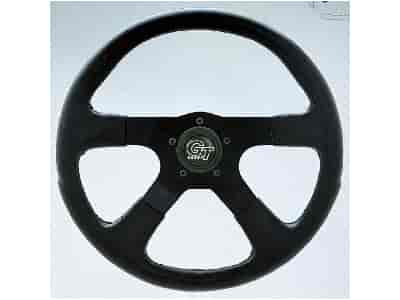 GT Rally Steering Wheel Black Leather Grained Finish Grip