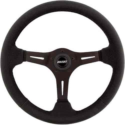 Gripper Series Steering Wheel Black 3-Spoke Performance/Race Design