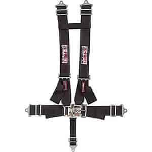Pro-Series Latch & Link 5-Point H-Type Harness Pull-Down Lap Belt Adjusters Black